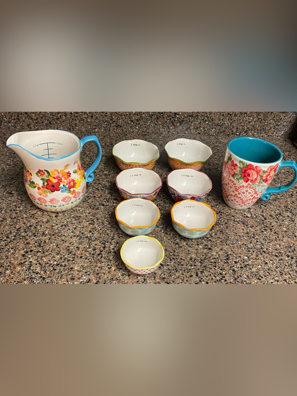The Pioneer Woman Ceramic Lot of 9 Items Floral & Patterned